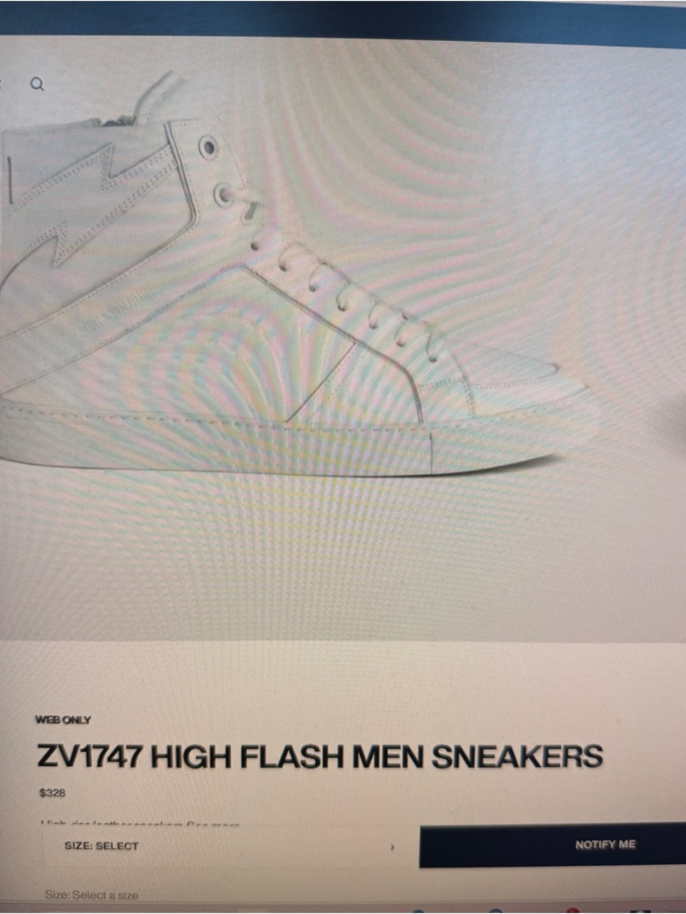 Zadig & Voltaire White High-Top Leather Sneakers - Picture 7 of 9